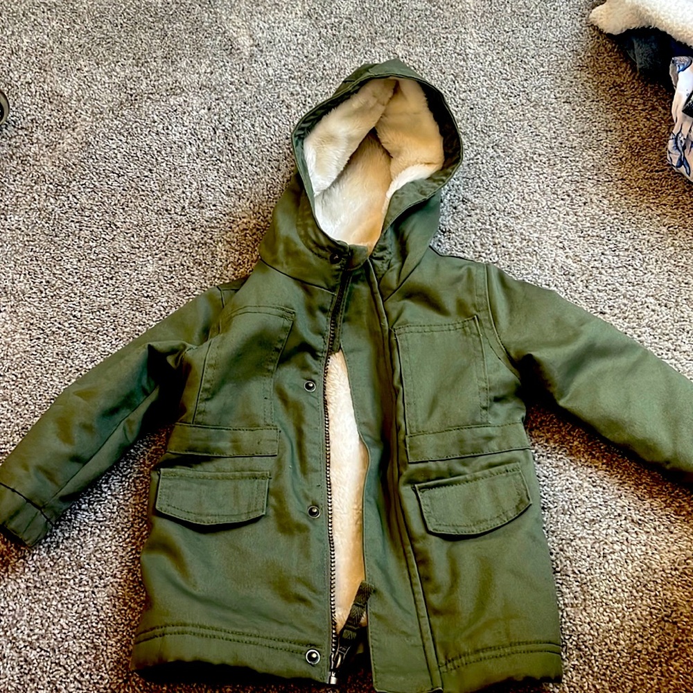 Fleece lined, hooded, winter, toddler coat from cat and jack